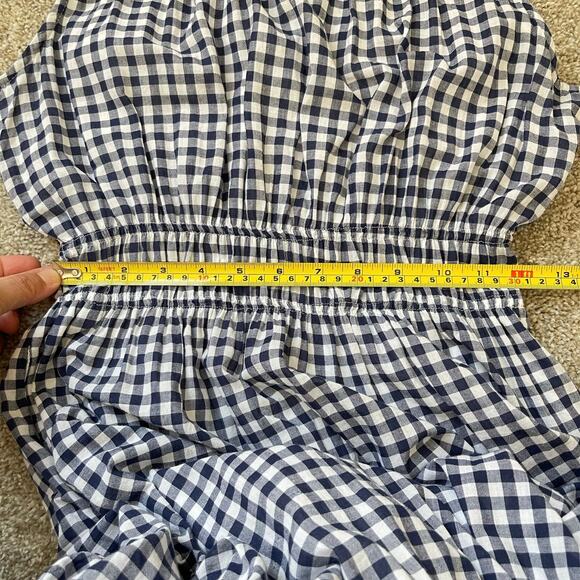 Draper James RSVP Gingham Sleeveless Maxi Dress Size M Navy Blue White Check - Picture 11 of 13